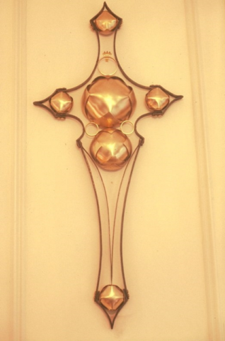 Cross of Forged Iron & Brass. 2006. 39" x 18" x 5". Cathedral of Saint Philip.
